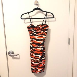 Camouflage bodycon tight fitted dress